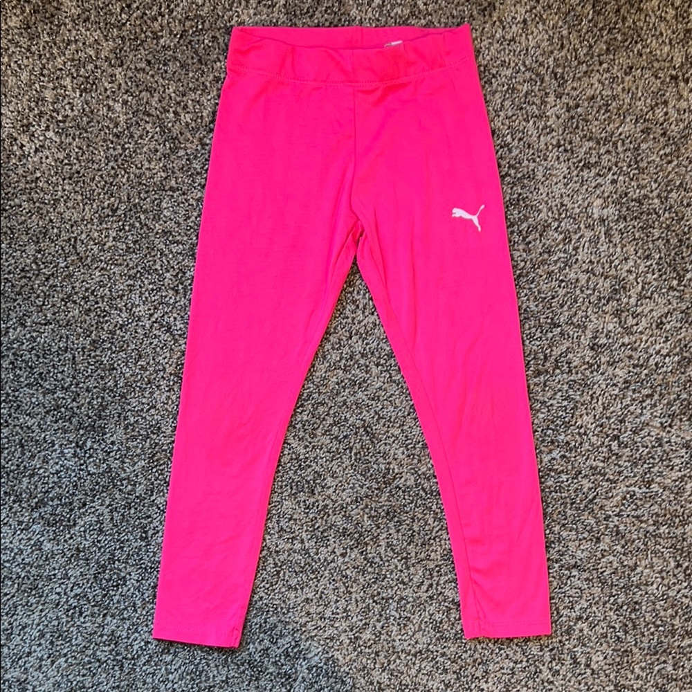 Puma Pink Leggings Full-Length Streamlined Fit